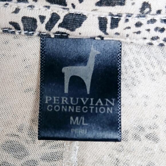 Peruvian Connection SZ M/L Boat-Neck Long Sleeve Pima Cotton Blend Swing Top - Picture 4 of 7